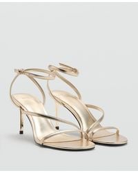 Mango - Crossed-strap Stiletto Heel Ankle Strap Sandals - Lyst