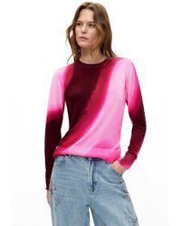 Desigual - Gradient Fine-knit Crewneck Sweater - Lyst