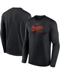 Nike - Black Baltimore Orioles Authentic Collection Practice Performance Long Sleeve T-shirt - Lyst