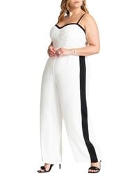 Eloquii - Plus Size Jumpsuit W Contrast Details - Lyst