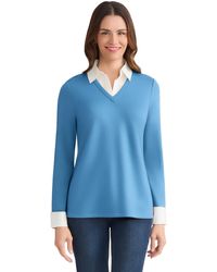 Jones New York - Serenity Knit Layered-look Top - Lyst