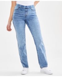 Style & Co. - Mid-rise Pull-on Straight-leg Denim Jeans - Lyst