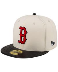KTZ - Boston Red Sox Game Night Leather Visor 59fifty Fitted Hat - Lyst
