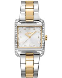 DKNY - City Glitz Silver Dial Gold-two-tone Stainless Steel Bracelet Watch 27x34.5mm - Lyst