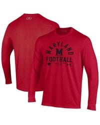 Under Armour - Maryland Terrapins 2025 Sideline Football Performance Long Sleeve T-shirt - Lyst