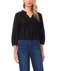 Vince Camuto - Raglan Peasant Sleeve V Neck Blouse - Lyst