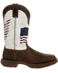 Durango - Rebel By Distressed Flag Embroidery Western Boot - Lyst