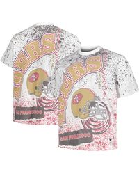 Mitchell & Ness - San Francisco 49ers Big And Tall Allover Print T-shirt - Lyst
