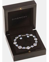 Givenchy - Gold-tone Boxed Blue Pave Halo Bracelet And Earring Set - Lyst