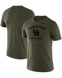 Men's Nike Black Houston Cougars Arch Over Logo Long Sleeve T-Shirt