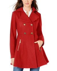 Laundry by Shelli Segal - Double-breasted Wool Blend Skirted Coat - Lyst