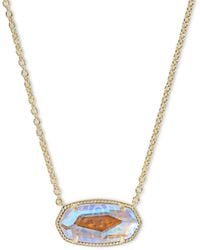 Kendra Scott - Elisa Statement Short Pendant Necklace 14k Gold Over Brass - Lyst