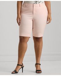 Lauren by Ralph Lauren - Plus Size Mid-rise Bermuda Shorts - Lyst