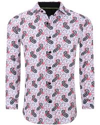 Azaro Uomo - Paisley Four-way Stretch Button Down Slim Fit Shirt - Lyst