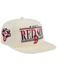KTZ - Boston Red Sox Throwback Bar Golfer Corduroy Snapback Hat - Lyst
