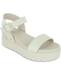 MIA - Kayci Platform Round Toe Sandals - Lyst