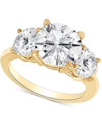 Macy's - Certified Badgley Mischka Lab Grown Diamond Three Stone Engagement Ring (4 Ct. T.w. - Lyst
