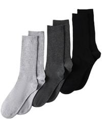 Lands' End - Men S 3-pack Cotton Core Crew Socks - Lyst