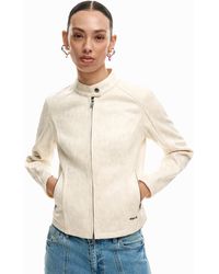Desigual - Mao Collar Jacket, Polyester - Lyst