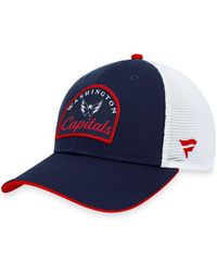 Fanatics - Branded Navy/white Washington Capitals Fundamental Adjustable Hat - Lyst