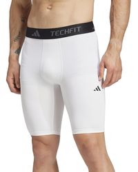 adidas - Tech-fit Logo Compression Shorts - Lyst