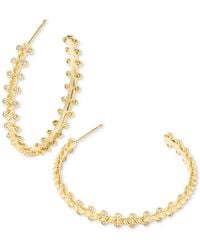 Kendra Scott - 14k Gold-plated Medium Pave C-hoop Earrings - Lyst