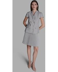 BCBGMAXAZRIA - Peak Lapel Collar Plaid Double-breasted Jacket - Lyst