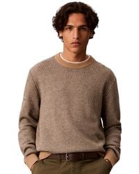 Calvin Klein - Cotton-wool Blend Dotted Stitch Classic Fit Sweater - Lyst