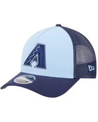 KTZ - Light Blue/navy Arizona Diamondbacks 2-tone Color Pack 9forty M-crown A-frame Adjustable Hat - Lyst