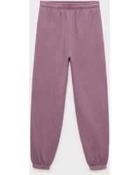Mango - Heather Fleece Cotton Pajama Pants - Lyst