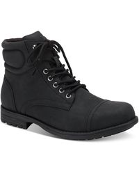 Sun & Stone - Sun + Stone Baker Faux-leather Lace-up Boots - Lyst