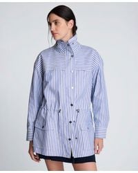 Kenneth Cole - Striped Long-sleeve Jacket - Lyst