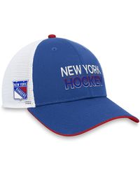 Fanatics - New York Rangers Authentic Pro Rink Trucker Adjustable Hat - Lyst
