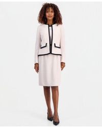 Kasper - Framed Colorblock Collarless Jacket Framed Colorblock Sheath Dress - Lyst