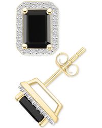 Macy's - Onyx & Lab-created White Sapphire (1/4 Ct. T.w. - Lyst