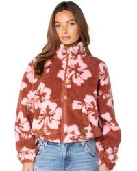 Roxy - Cold Surf 263 Cropped Sherpa-lined Fleece Jacket - Lyst