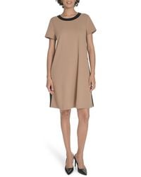Tommy Hilfiger - Short-sleeve Scuba Crepe Shift Dress - Lyst