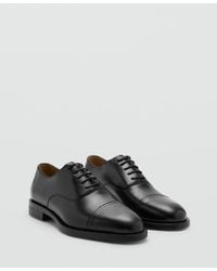 Mango - Oxford Style Leather Shoes - Lyst