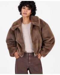 Cece - Petite Faux Fur Bomber Jacket - Lyst