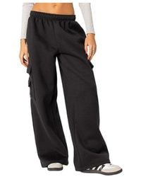 Edikted - Wide Leg Cargo Sweatpants - Lyst