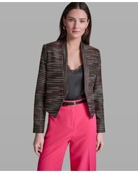 BCBGMAXAZRIA - Textured Open-front Collared Jacket - Lyst