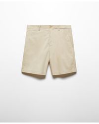 Mango - Slim Fit Cotton Bermuda Shorts - Lyst
