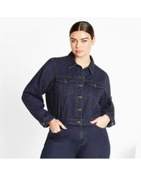 City Chic - Plus Size Denim Jojo Jacket - Lyst