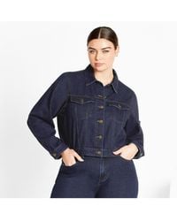 City Chic - Plus Size Denim Jojo Jacket - Lyst