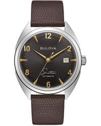 Bulova - Frank Sinatra Automatic Leather Strap Watch 39mm - Lyst