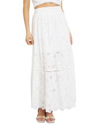 Guess - Frida Pointelle Embroidered Pull-on Maxi Skirt - Lyst