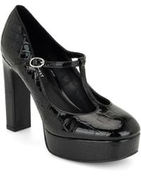 Nine West - Daphni T-strap Block Heel Platform Pumps - Lyst