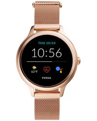 smartwatch fossil rose gold
