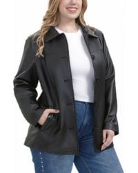 BGSD - Evie Leather Car Coat - Lyst