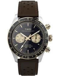 Timex - Quartz Analog Leather Watch - Lyst